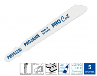 Пилка для лобзика PROJAHN PM5512BiM (55x1.2 мм, PROCut, по тонколистовому металлу/нерж.стали, 5 шт.)