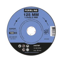 Круг отрезной по металлу FoxWeld FerrLine Expert (125x1.0x22.2 мм, A46TBF)